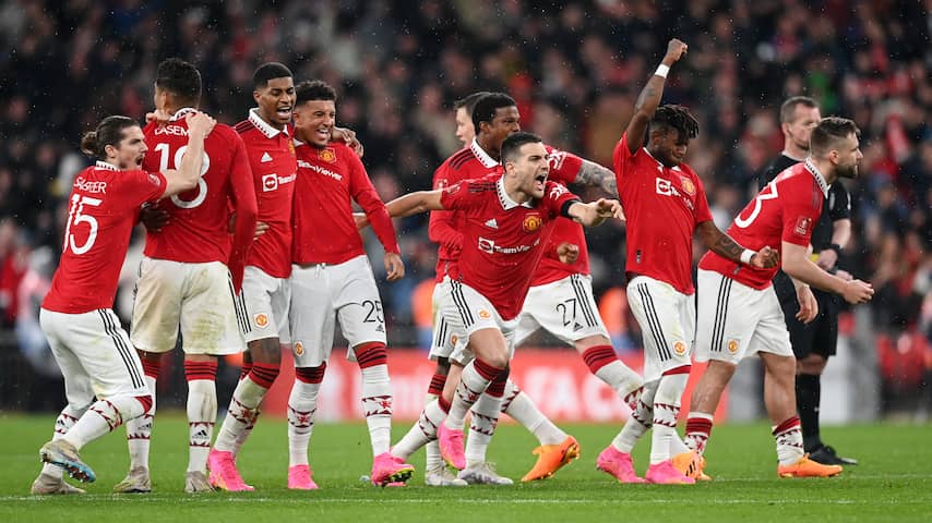 geloof Bouwen Verovering Manchester United van Ten Hag bereikt via penalty's FA Cup-finale en treft  City | Voetbal | NU.nl