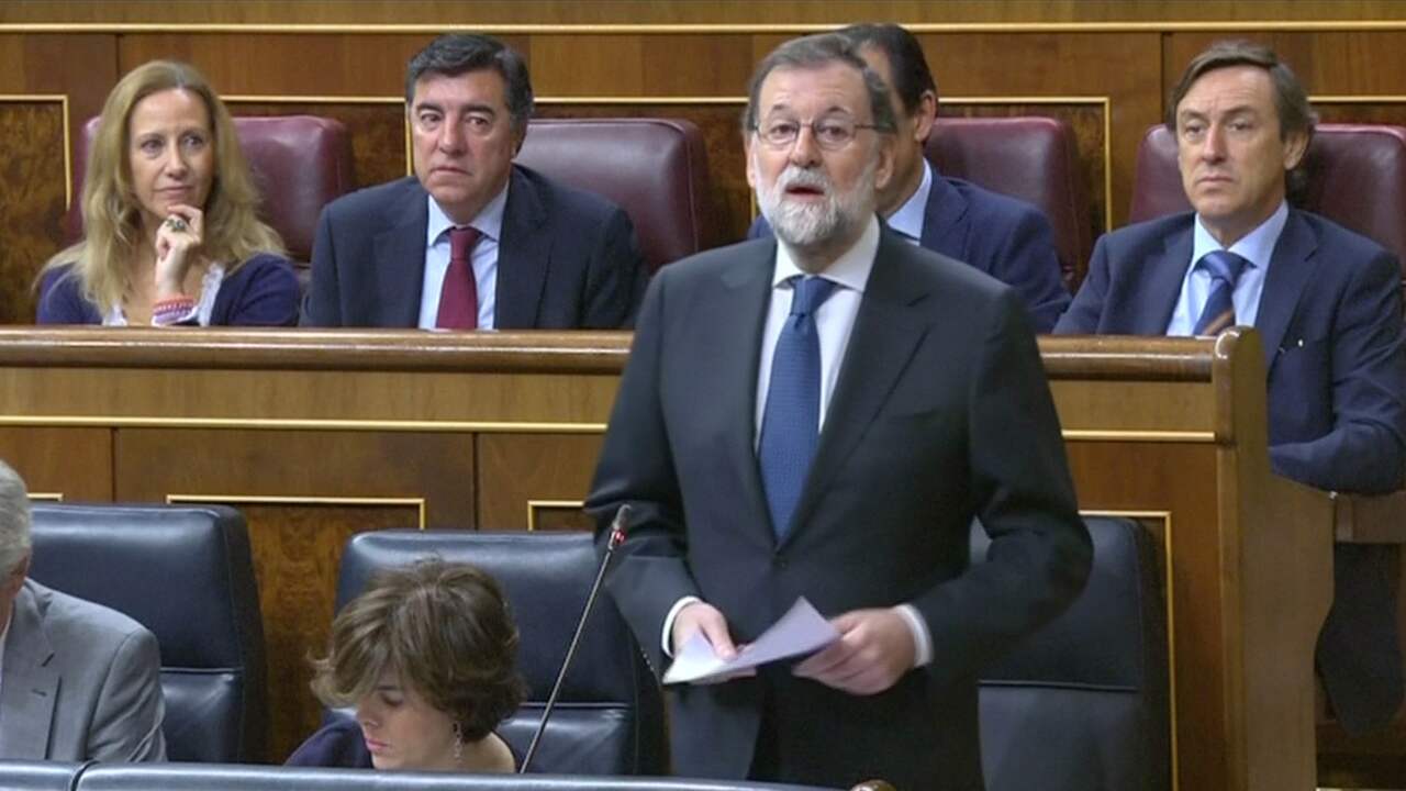 Beeld uit video: Premier Rajoy: 'Puigdemont stond niet open voor overleg'