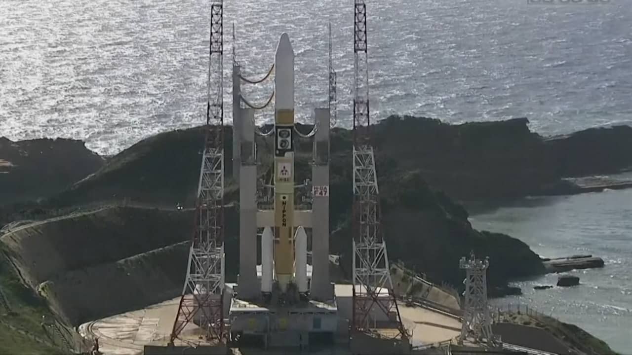 Beeld uit video: Japan lanceert raket met maanlander en telescoop met Nederlandse tintje
