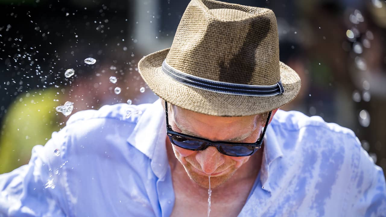 It was hot during the second day of the Pinkpop music festival.