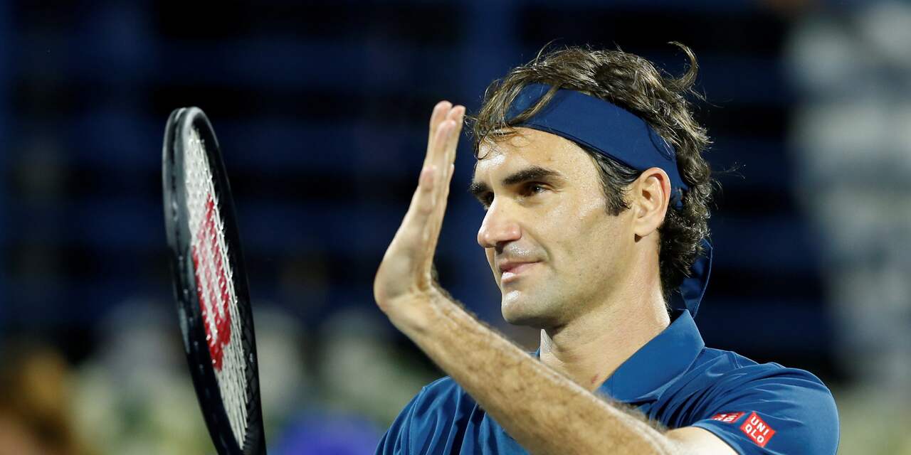 Federer één zege verwijderd van honderdste titel met finaleplek in Dubai