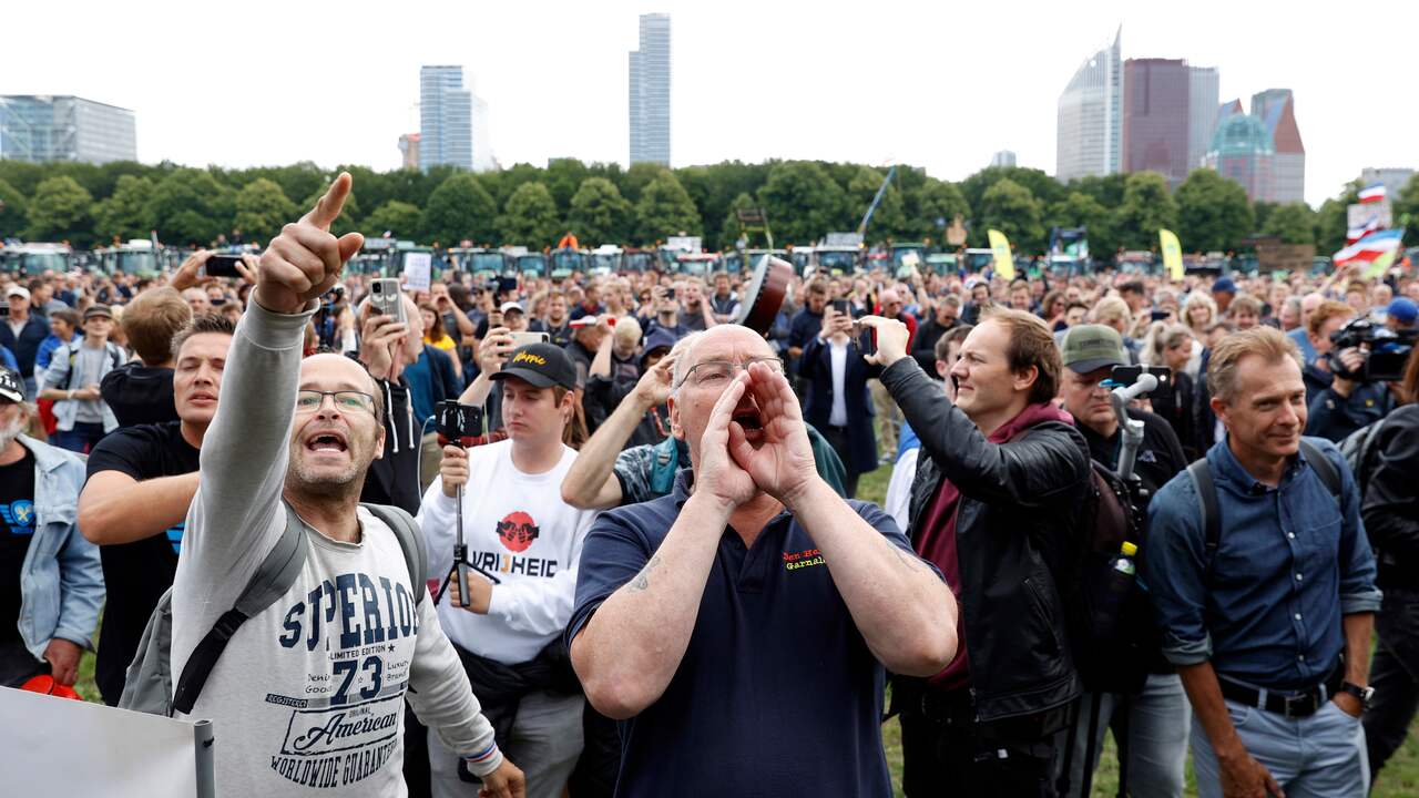 Boeren demonstreren op 7 juli op het Malieveld in Den Haag tegen het stikstofbeleid.