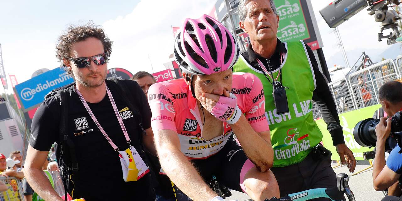 Kruijswijk verliest leiding in Giro d'Italia door valpartij