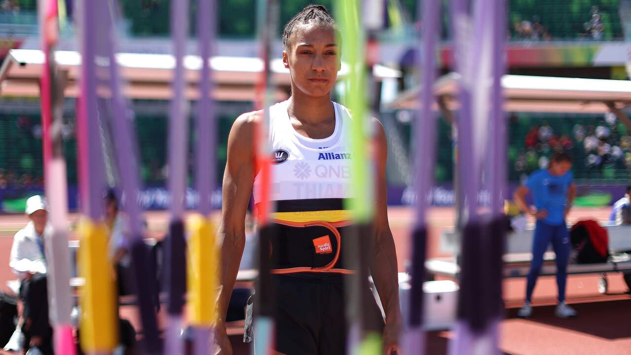 Nafissatou Thiam was third in the javelin throw.