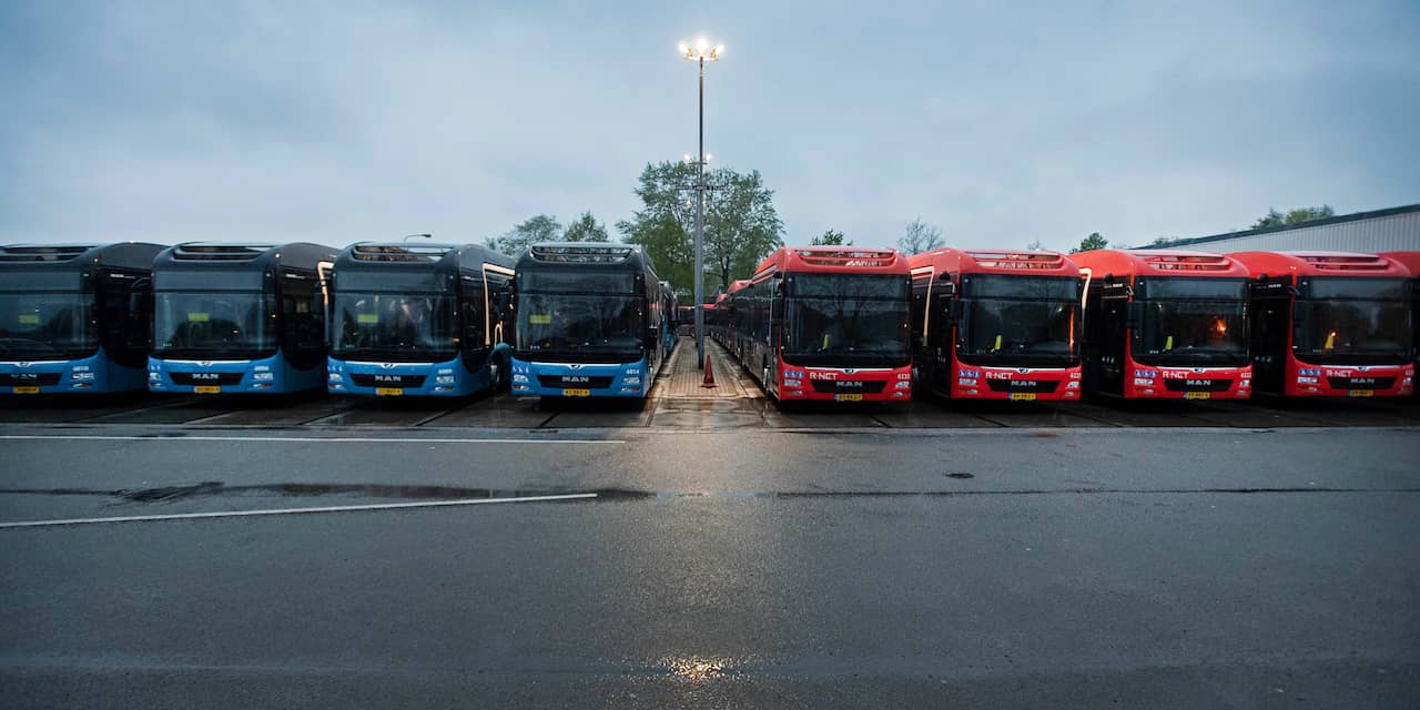 Veel minder bussen door staking streekvervoer