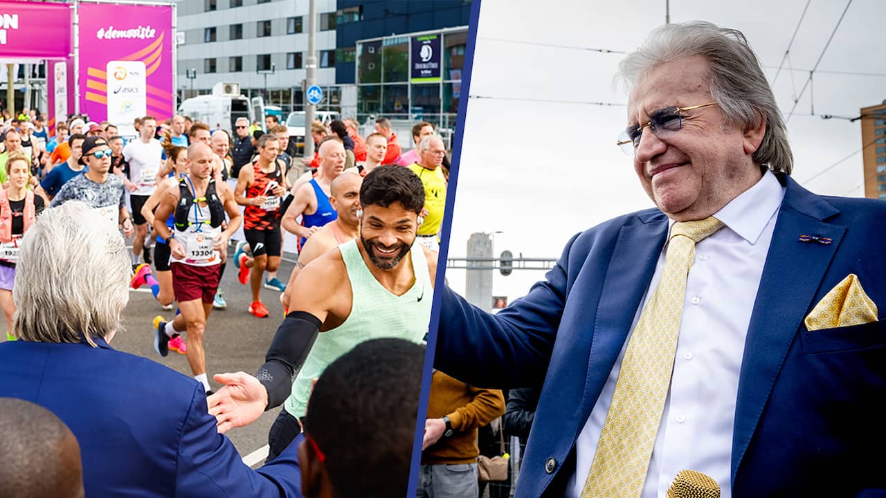 Beeld uit video: Lee Towers neemt emotioneel afscheid van de marathon Rotterdam