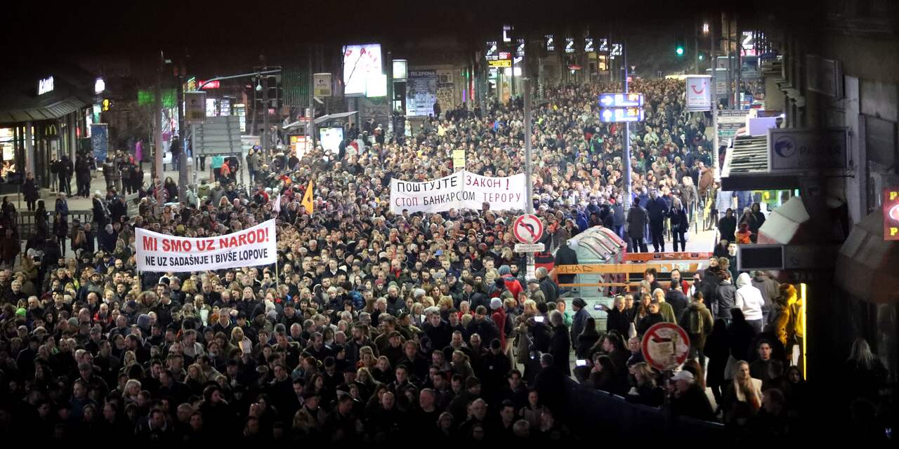 Opnieuw grote demonstraties tegen leiders van Balkanlanden