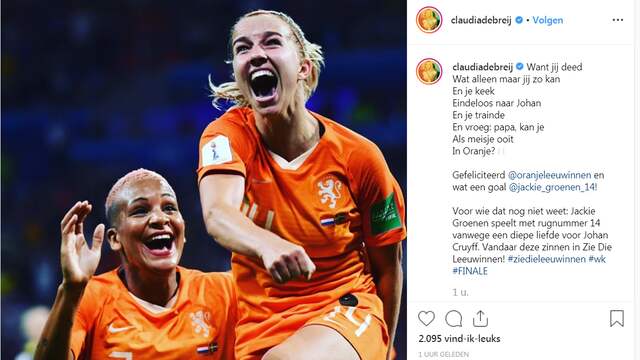Spiksplinternieuw Dutch celebrities celebrate Orange's success: Jan Smit and Claudia LC-01