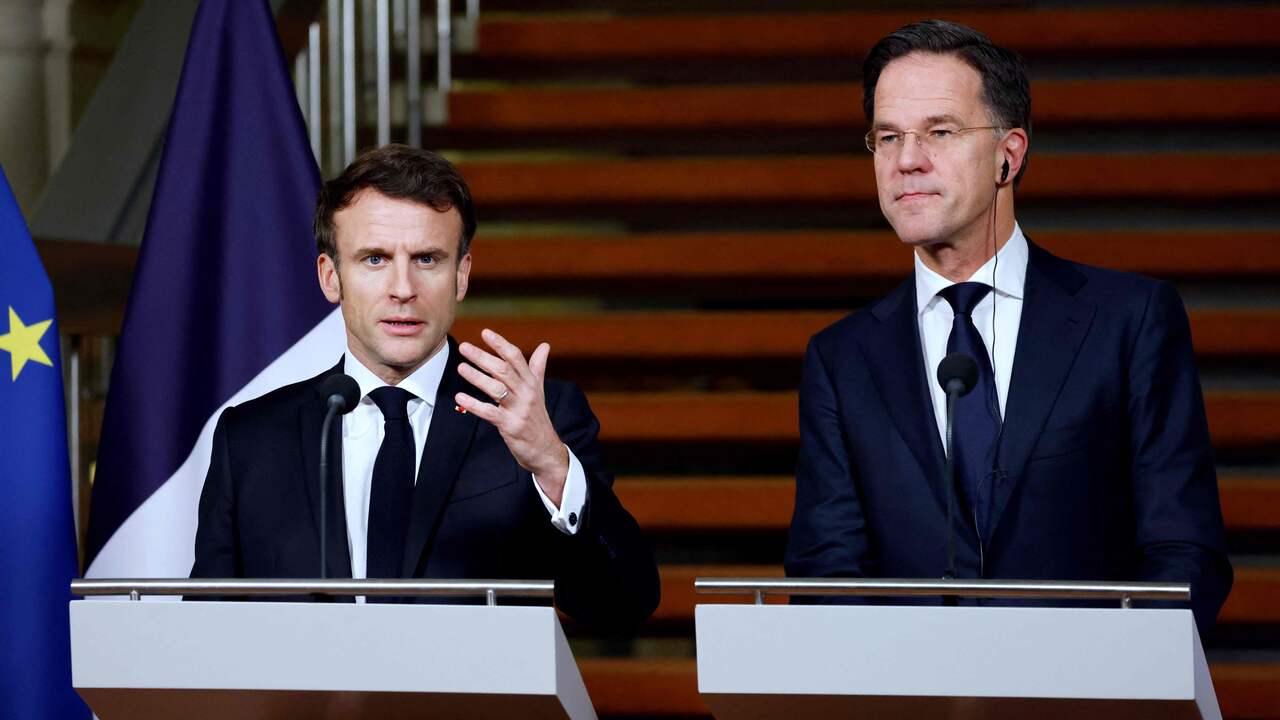 Beeld uit video: Rutte tijdens bezoek Macron: 'Band met Frankrijk onmisbaar'