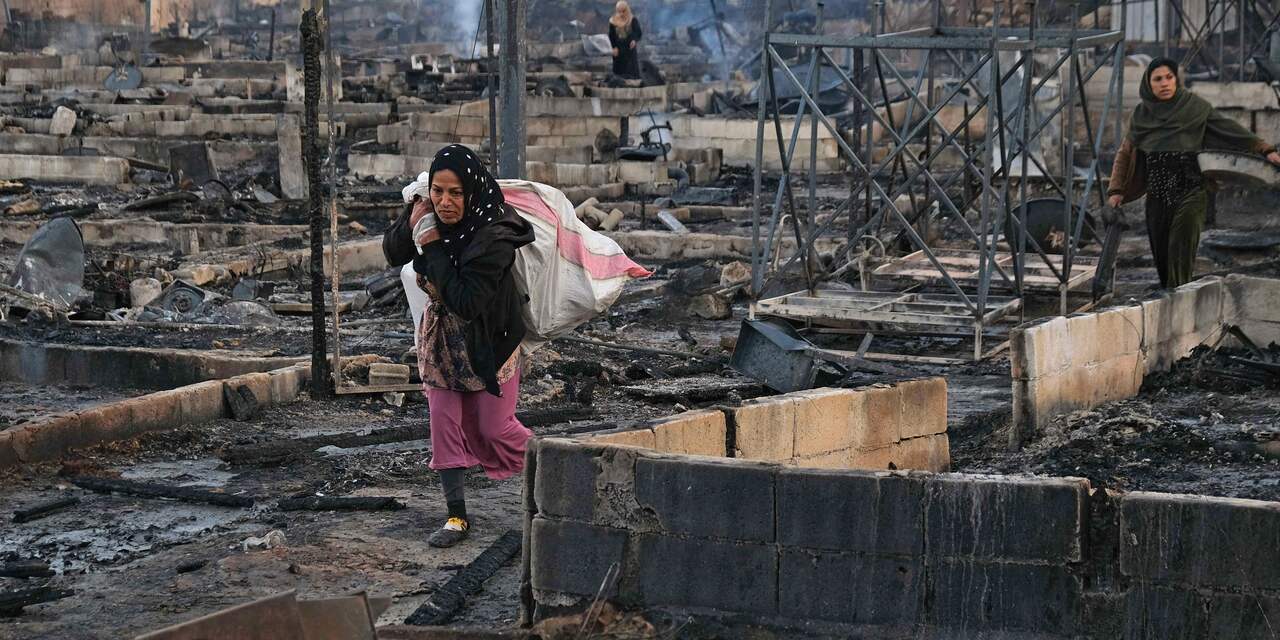 Vluchtelingenkamp in Libanon afgebrand, honderden Syriërs getroffen