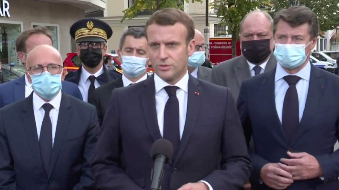 Beeld uit video: Macron: 'Frankrijk is duidelijk doelwit voor terroristische aanslagen'