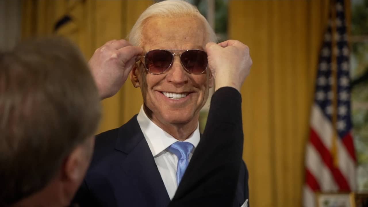 Beeld uit video: Madame Tussauds in VS onthult wassen beelden Biden en Harris