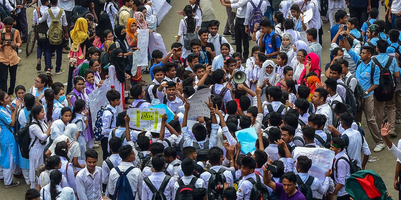 Tientallen studenten gewond bij protesten in Bangladesh