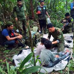 Vier vermiste kinderen veertig dagen na vliegtuigcrash levend gevonden in jungle