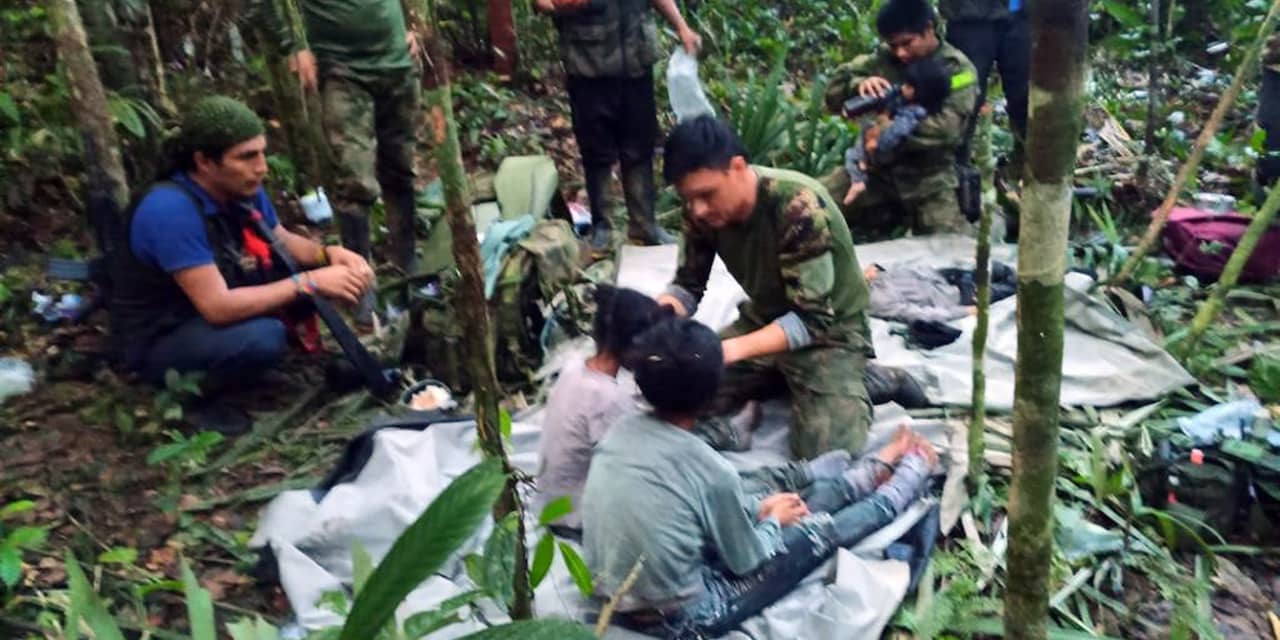 Vier vermiste kinderen 40 dagen na vliegtuigcrash in jungle levend teruggevonden