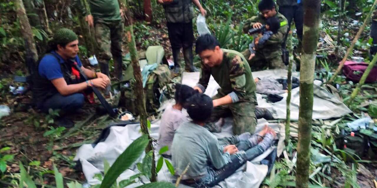 Vier vermiste kinderen veertig dagen na vliegtuigcrash levend gevonden in jungle