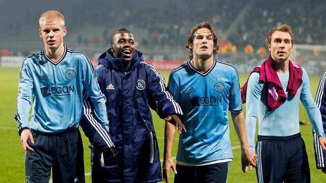 Davy Klaassen en Daley Blind maakten in 2011 tegen Olympique Lyon hun Champions League-debuut.