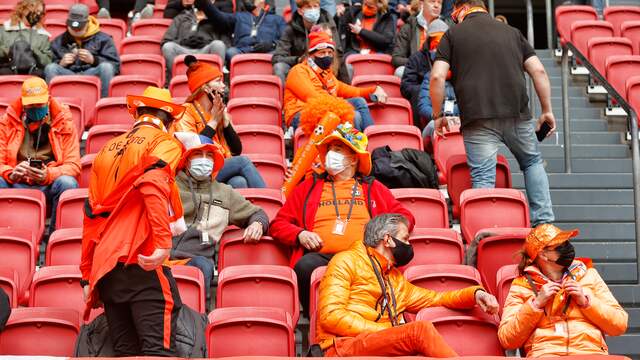 Tijdens Nederland-Letland in maart waren er ook fans in de Johan Cruijff ArenA.