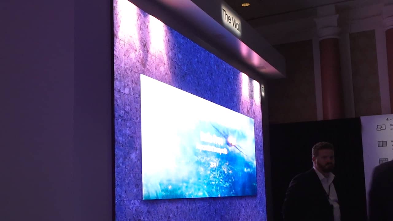 Grootste microled-tv ter wereld getoond in Las Vegas
