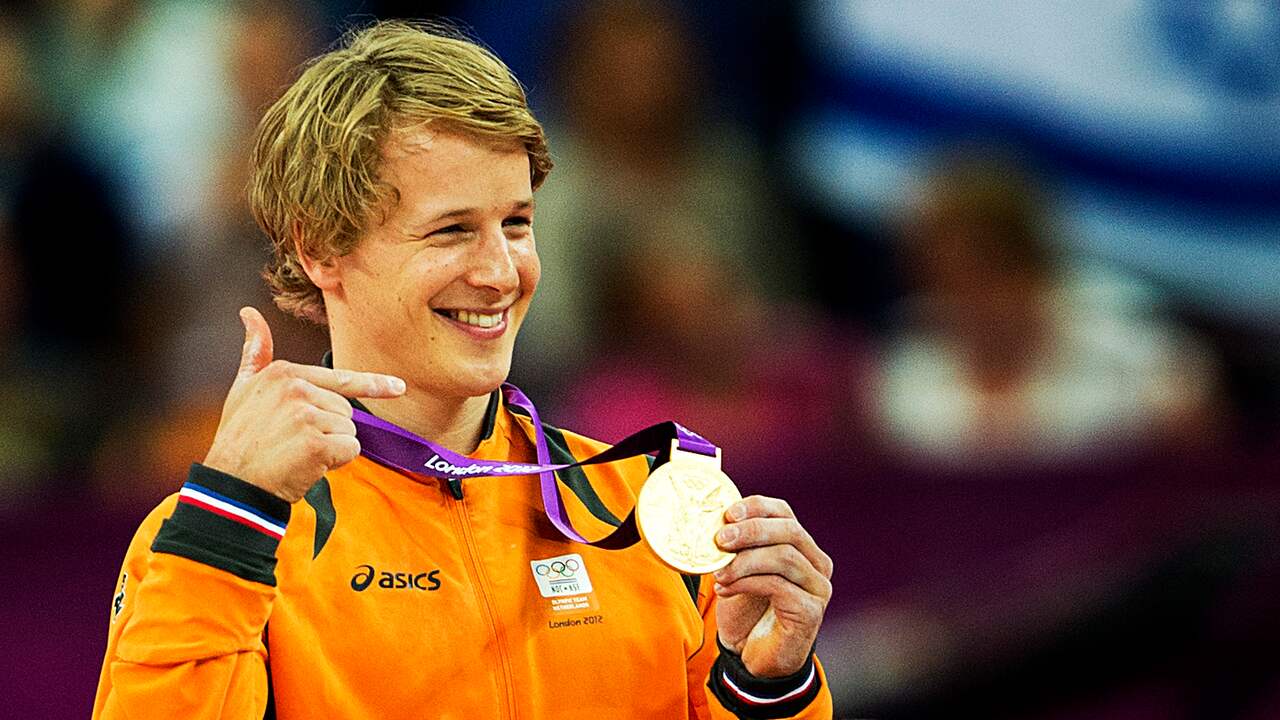 Epke Zonderland na het olympisch goud in 2012.