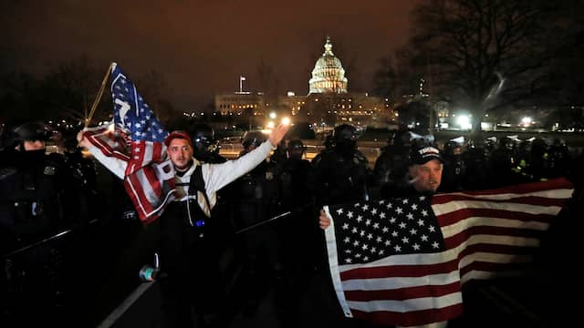 Washington's mayor has imposed a curfew from 6:00 p.m. local time to 6:00 a.m. Thursday.  That hasn't stopped some Trump supporters from sticking to the Capitol.