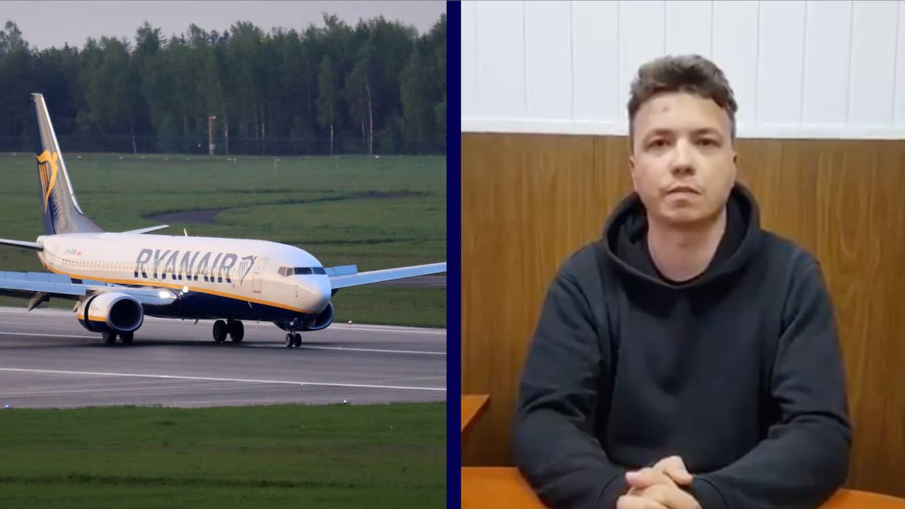 Beeld uit video: Kritische journalist opgepakt na vliegtuigkaping door Belarus: dit speelt er