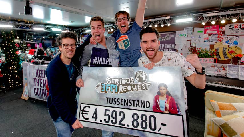 Tussenstand Serious Request Ruim 4,5 Miljoen | Media | NU.nl