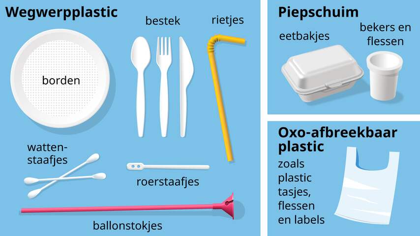 hiërarchie spleet Percentage Plastic bestek, rietjes, wattenstaafjes en ballonstokjes gaan in de ban |  Economie | NU.nl