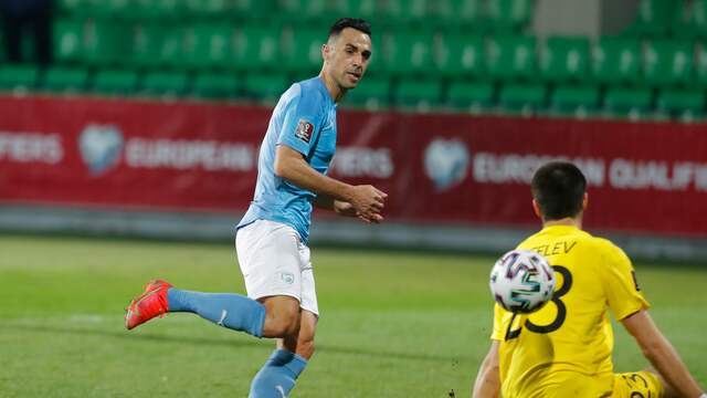 Eran Zahavi was opnieuw trefzeker voor Israël.