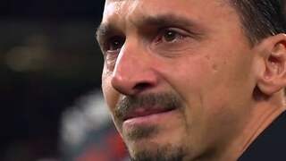 Zlatan Ibrahimovic neemt in tranen afscheid als profvoetballer