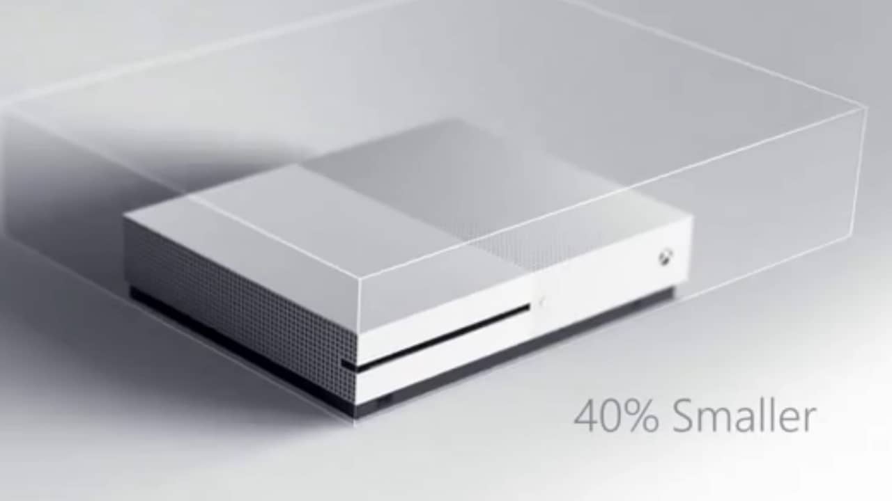 Beeld uit video: Nieuwe Xbox One is 40 procent dunner