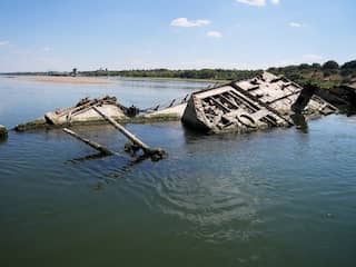 Laag waterpeil Donau onthult tientallen scheepswrakken uit Tweede Wereldoorlog