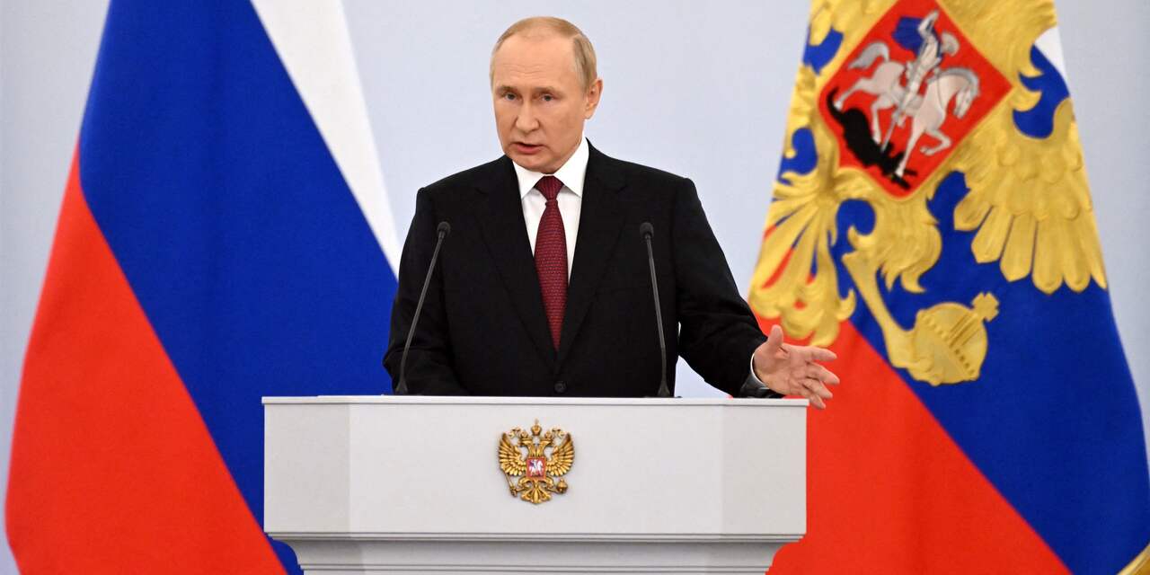 Poetin bekrachtigt annexatie vier Oekraïense provincies: 'Rusland heeft nieuwe gebieden'