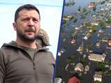 Zelensky bezoekt overstroomde regio Kherson na damdoorbraak