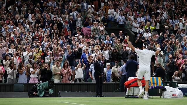 In juli kwam Roger Federer op Wimbledon voor het laatst in actie.