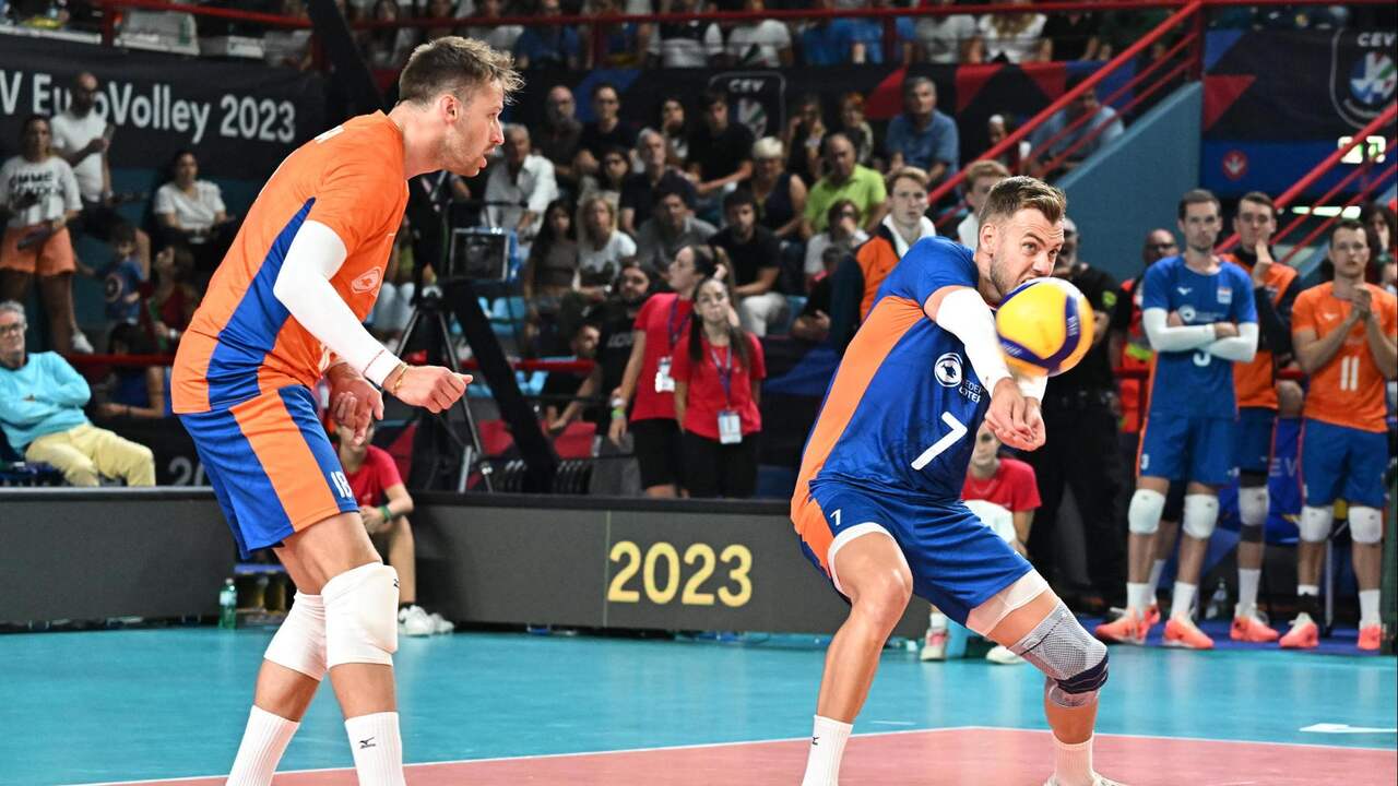 Beeld uit video: Volleyballers verliezen nipt van Italië in kwartfinales EK