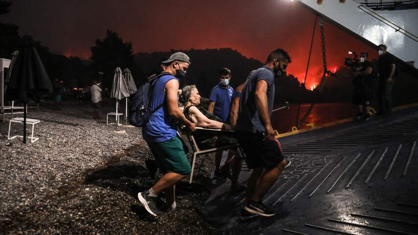 Evacuatie Evia in Griekenland