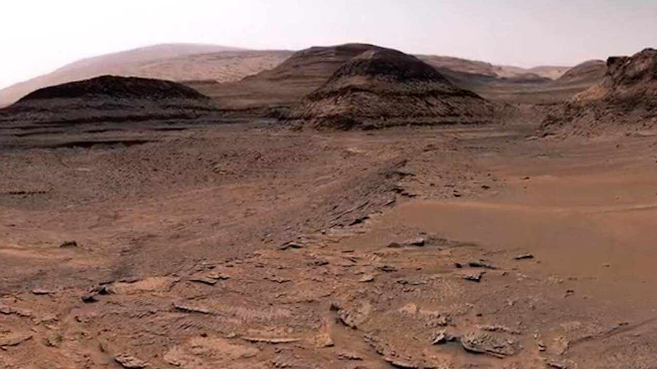 Beeld uit video: Beelden van Marsrover tonen sporen van golven en water op Mars