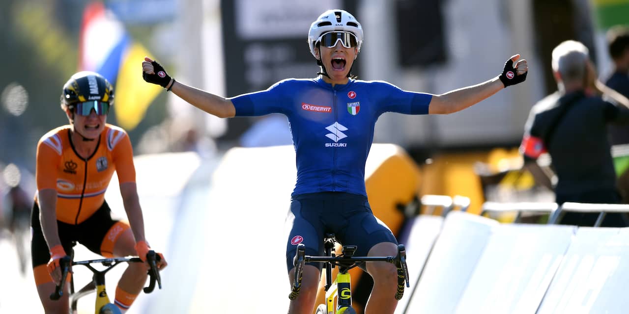 waarschijnlijk Jeugd vredig Italiaanse Balsamo klopt Vos in sprint en pakt wereldtitel wielrennen | NU  - Het laatste nieuws het eerst op NU.nl