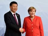 Merkel en de Chinese president  De Chinese president Xi Jinping. 
