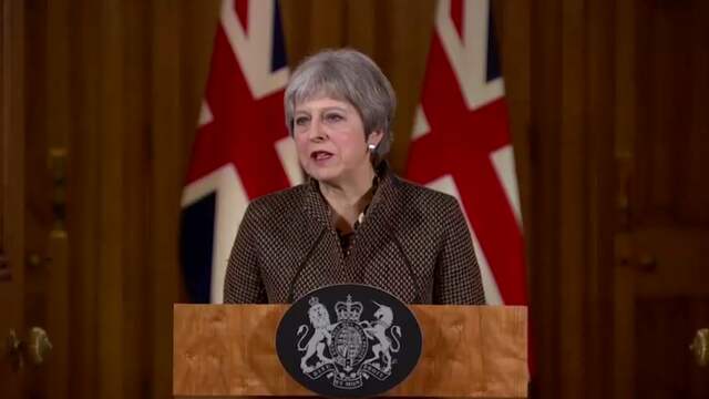 Beeld uit video: Premier May: 'Aanval was beperkt, gericht en effectief'