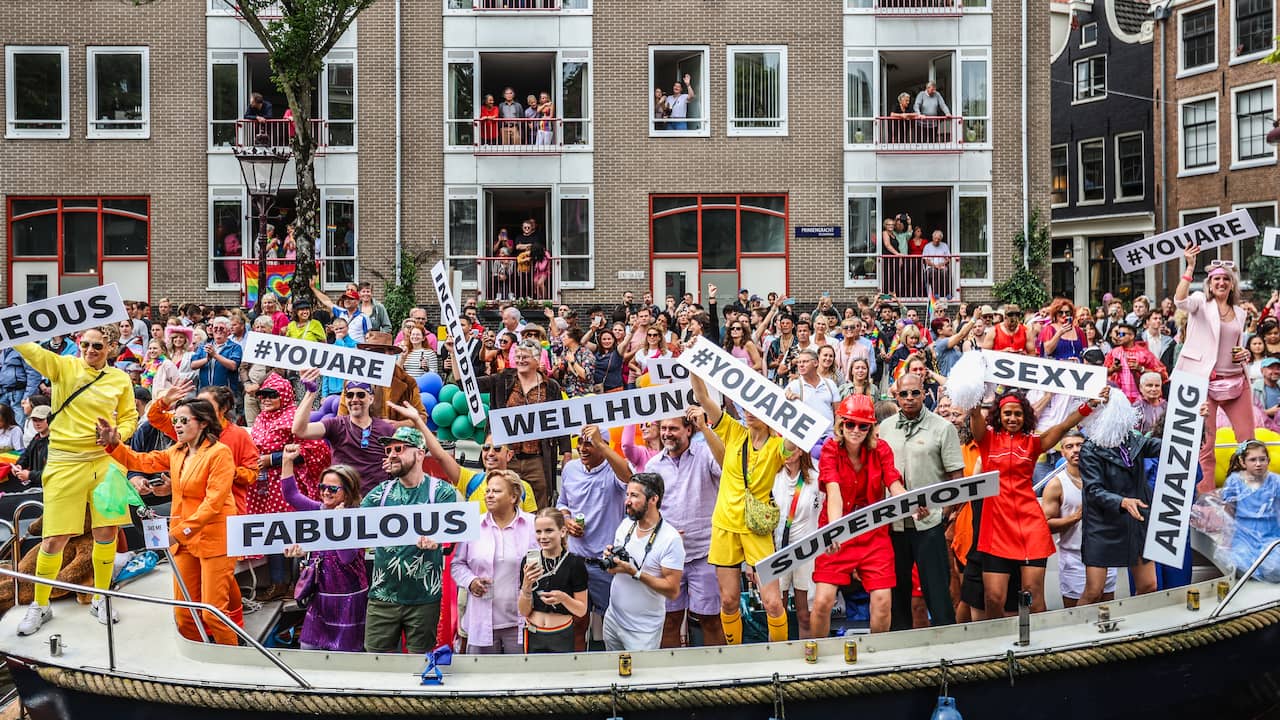 Pride turns Amsterdam's canals into a rainbow party At home and