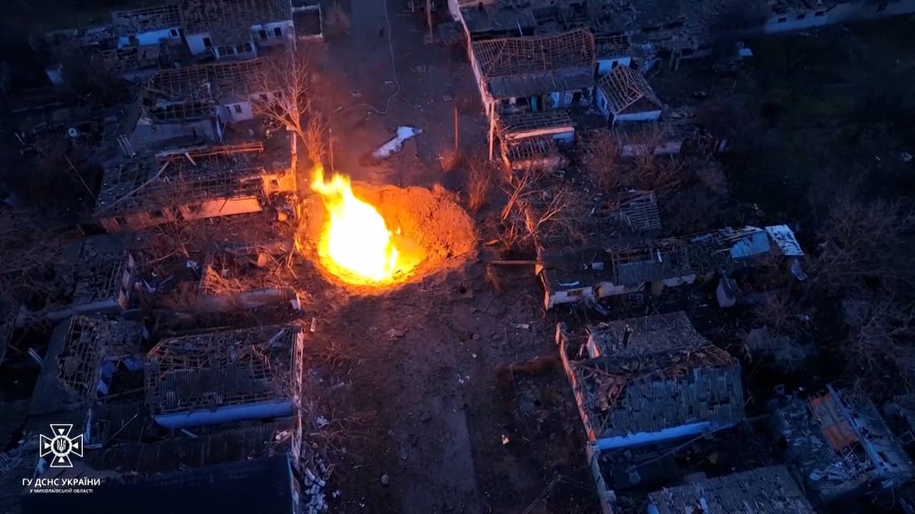 Afbeelding uit video: Opnieuw een regen van Russische raketten op Oekraïense steden