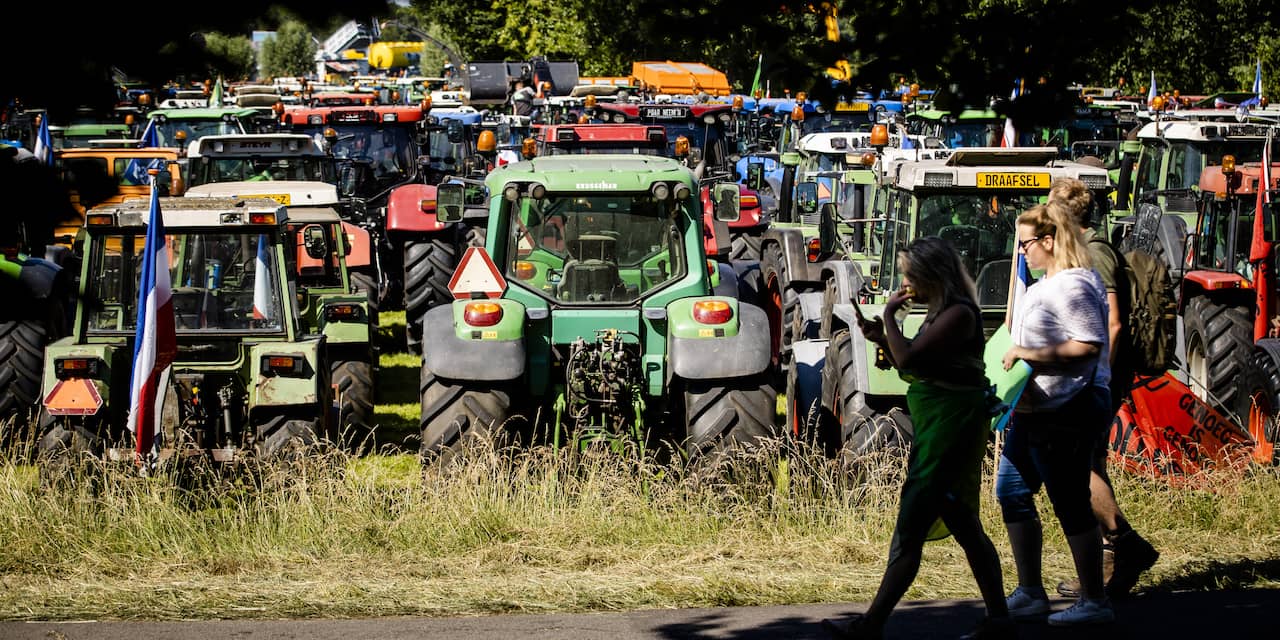 Boerenprotest in Stroe ruim een uur later dan gepland begonnen