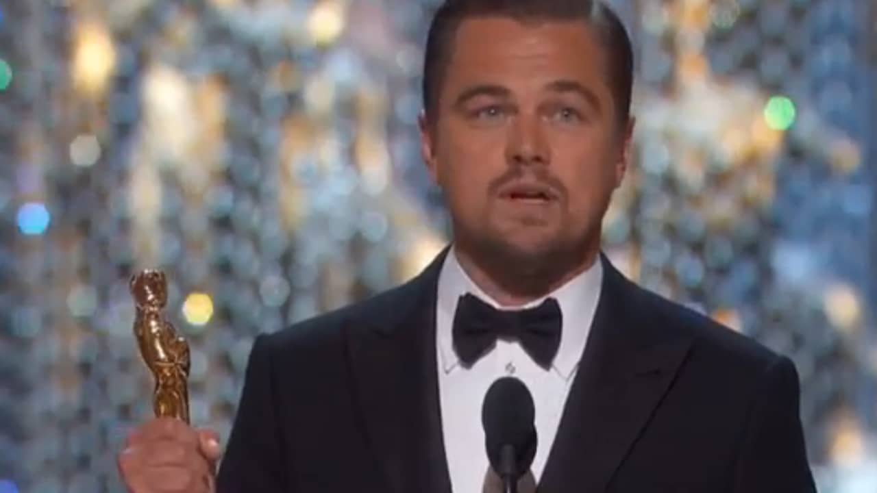 Dankwoord Oscarwinnaar Leonardo DiCaprio