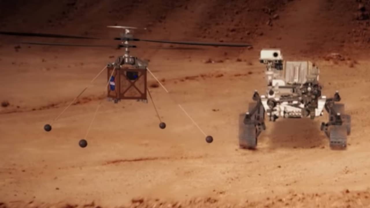 Beeld uit video: NASA-helikopter is klaar voor reis naar Mars
