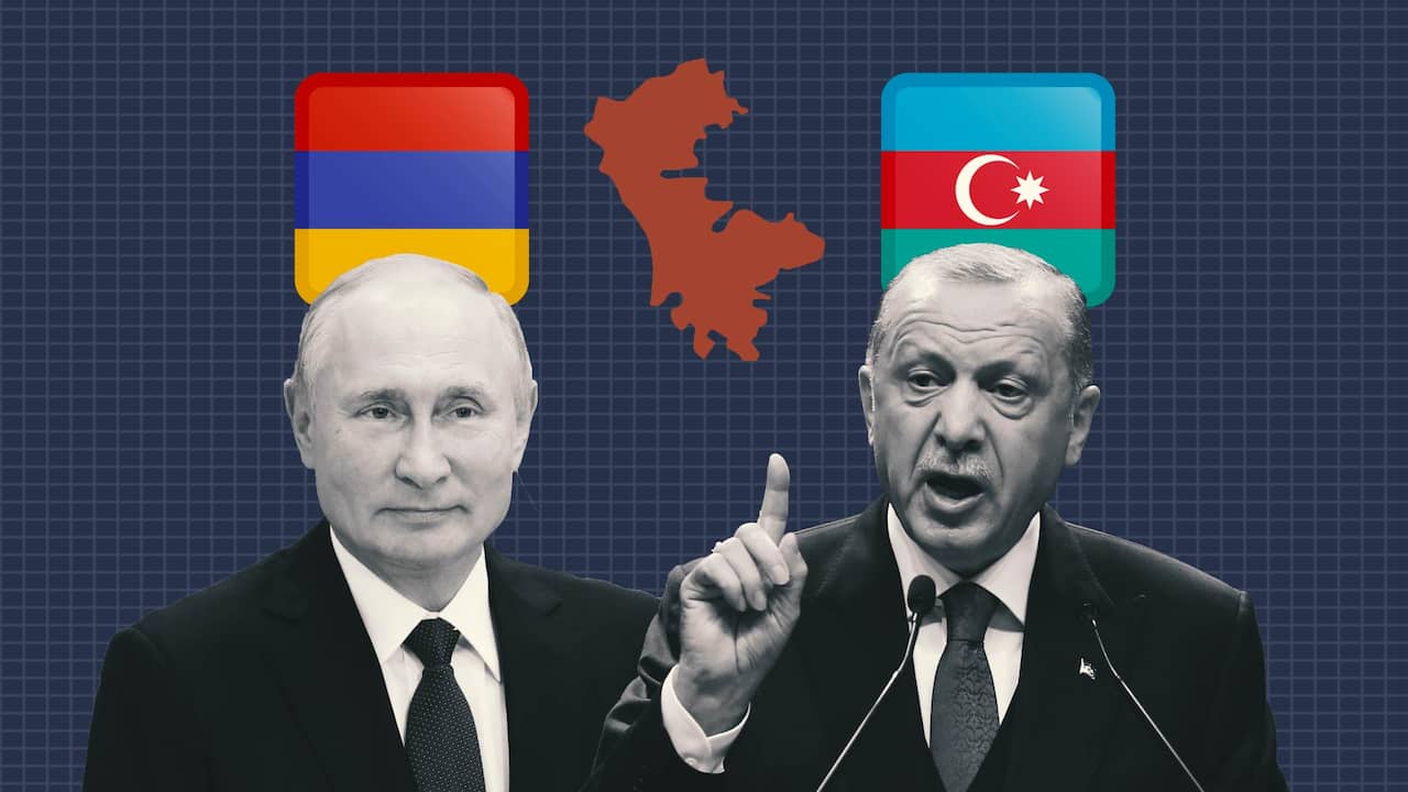 Beeld uit video: Waarom Rusland en Turkije cruciale rol spelen in Kaukasus-conflict