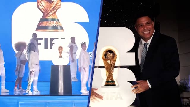 FIFA onthult logo voor WK 2026 met lasershow en dansact