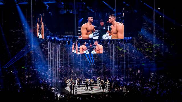 Rico Verhoeven en Badr Hari vochten voor ruim 30.000 toeschouwers en 3,5 miljoen tv-kijkers in het GelreDome.