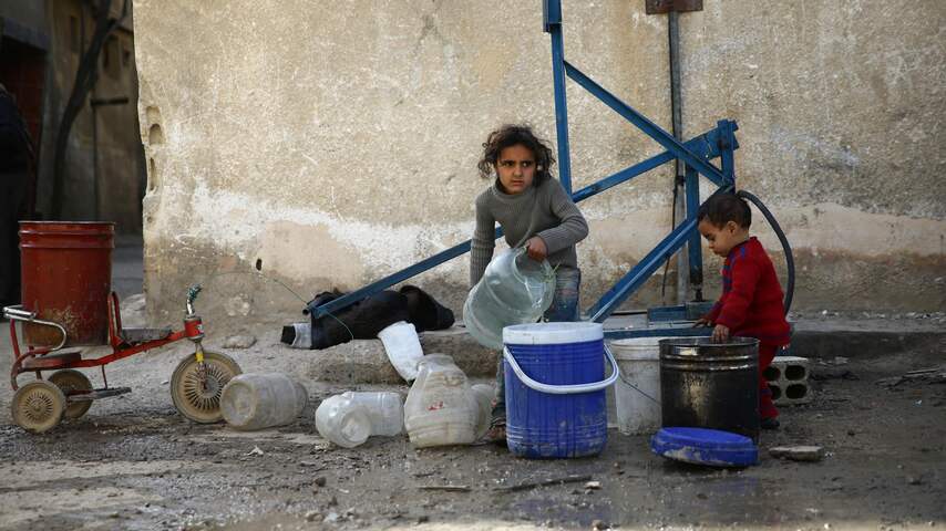 Gevluchte kinderen in Douma